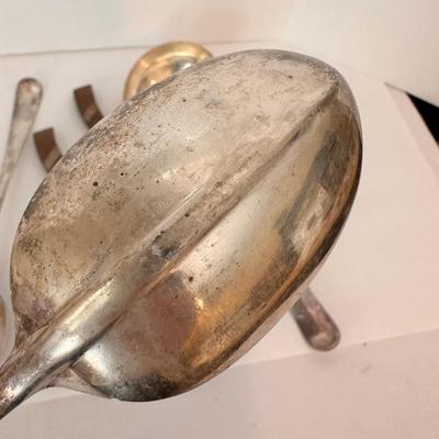 STERLING, SILVER PLATE SERVING LOT 