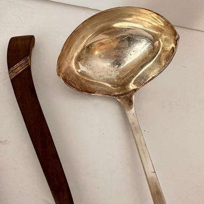 STERLING, SILVER PLATE SERVING LOT 