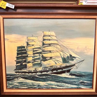 LON RANDELL 1978 SHIP PAINTING 