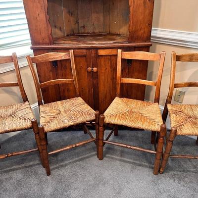 ANTIQUE SOUTH JERSEY WARE CHAIR LOT 