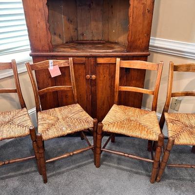 ANTIQUE SOUTH JERSEY WARE CHAIR LOT 