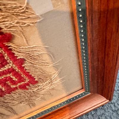 FRAMED NEEDLE POINT BIRD ART 