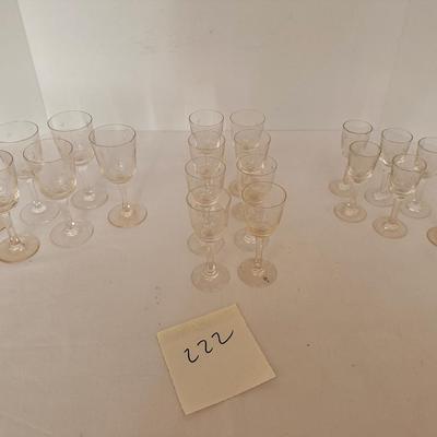 VINTAGE MID CENTURY ATOMIC STAR STARBURST ETCHED GLASS SET 