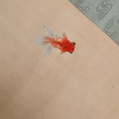 VINTAGE ORIENTAL SILK SCROLL 