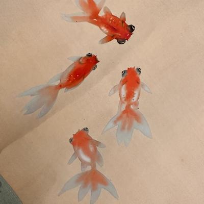 VINTAGE ORIENTAL SILK SCROLL 