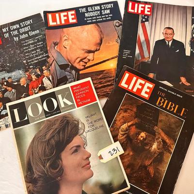 VINTAGE LIFE MAGAZINE, LOOK MAGAZINE, 1964 LOT