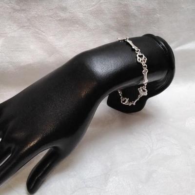 Woof Wonderful Love of Dogs 7" 925 Bracelet