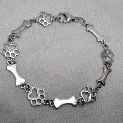 Woof Wonderful Love of Dogs 7" 925 Bracelet