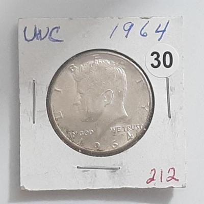 1964 S Kennedy Half dollar