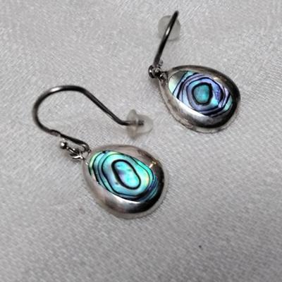 Vintage Italian Abalone 925 Earrings