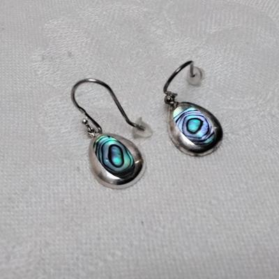 Vintage Italian Abalone 925 Earrings