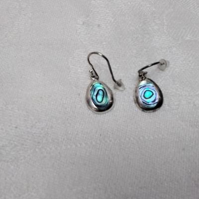 Vintage Italian Abalone 925 Earrings