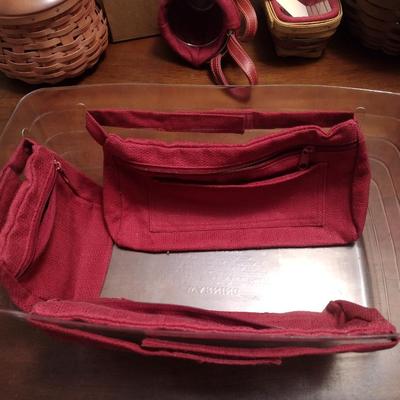 Longaberger Red To Go Tote with Lid