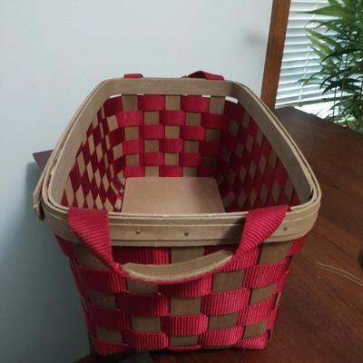 Longaberger Red To Go Tote with Lid