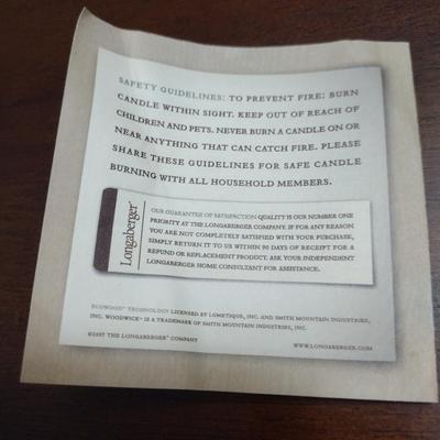Longaberger Splint Candle