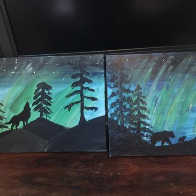 Wolf and Bear Paintings