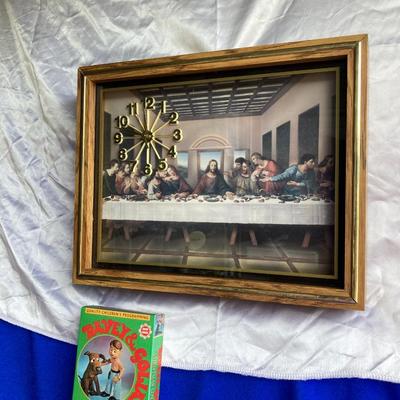 THE LAST SUPPER CLOCK, A NEAT BIBLE AND SOME OTHER LIKE ITEMS