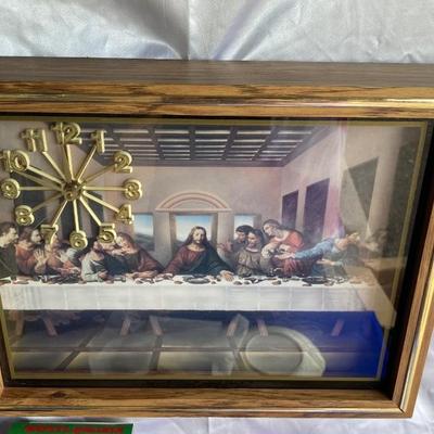 THE LAST SUPPER CLOCK, A NEAT BIBLE AND SOME OTHER LIKE ITEMS