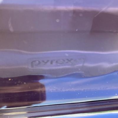 PURPLE PYREX BAKING DISHES, BROWNIE CUTTER, SCALE AND OTHER GOOD STUFF