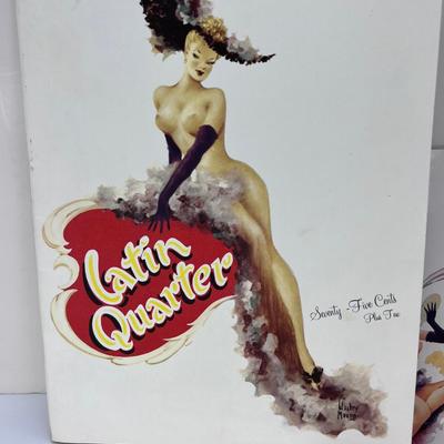 Ephemera: 1950s 3 Latin Quarter Program Menu 1960s Calendar Burlesque Paris Revue Show