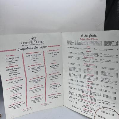 Ephemera: 1950s 3 Latin Quarter Program Menu 1960s Calendar Burlesque Paris Revue Show