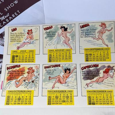 Ephemera: 1950s 3 Latin Quarter Program Menu 1960s Calendar Burlesque Paris Revue Show