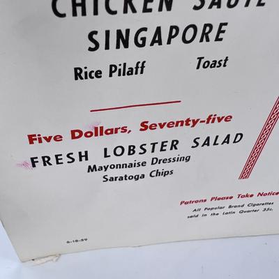 Ephemera: 1950s 3 Latin Quarter Program Menu 1960s Calendar Burlesque Paris Revue Show