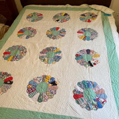 Vintage pinwheel quilt.