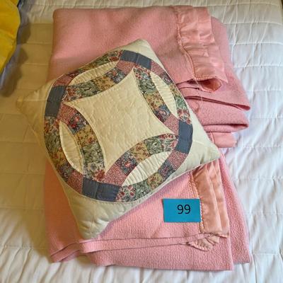 Full Sized Blankets & throw pillow