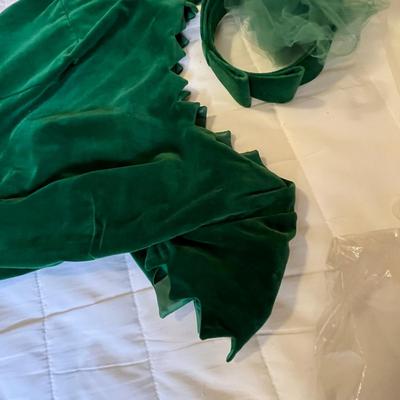 Gorgeous Velvet Green Vintage Dress