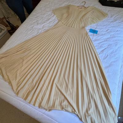 Ivory Pleated Dress