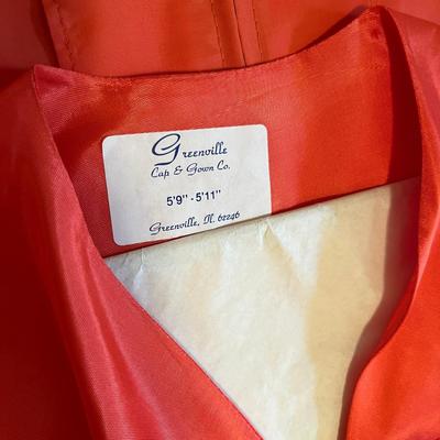 2 Vintage Orange Graduation Gowns