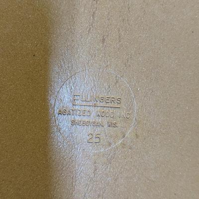 2 NOS Ellingers Agatized Wood Barbeque Trays