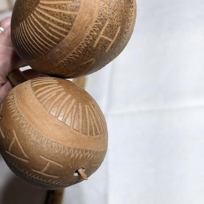 2 Vintage Gourd Maracas