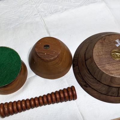 Variety Lot of Quality Wood Bowls, etc