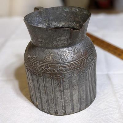 Vintage Pewter, Copper Pitcher