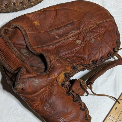 Set of 3 Vintage Baseball Mits
