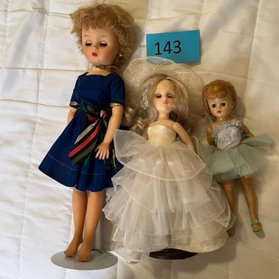 Lot of 3 dolls Effanbee and other