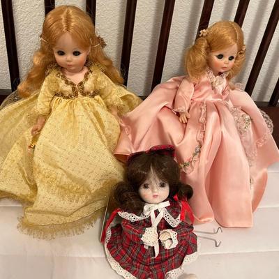 Lot of 3 dolls Fancy Dresses