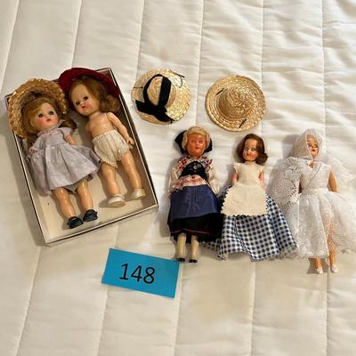 Lot of 5 Little Dolls