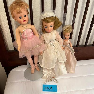 Lot of 3 dolls, various sizes