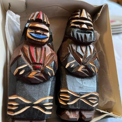 Two carved doll figures