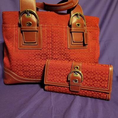 Coach with matching wallet