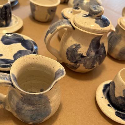 Lot of hand made tea set