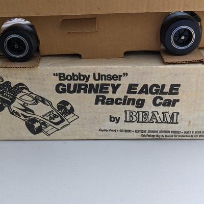 NIB Bobby Unser Gurney Eagle Racing Car Decanter
