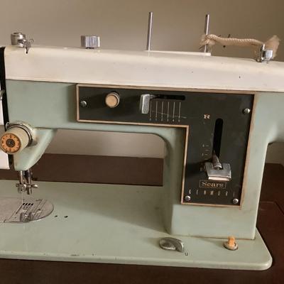 Side table that happens to have a sewing machine -Sears Kenmore in it 30"H 22" x 18" depth