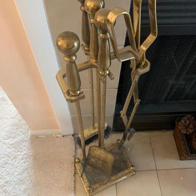 Fireplace tool set