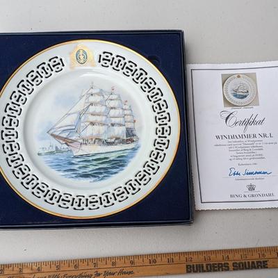 New Bing and Grondahl Windjammer Plate by James E. Mitchell