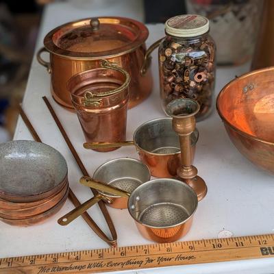 Large Lot of Copper Kitchen Items