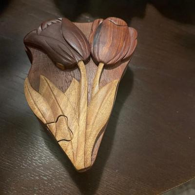 Tulip Secret Wooden Puzzle Box